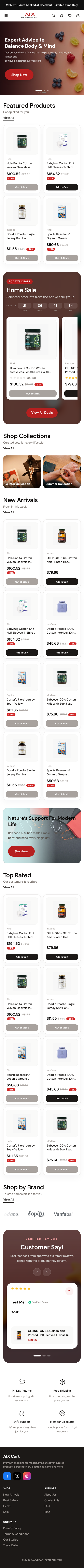 Commerce mobile app and web platform preview